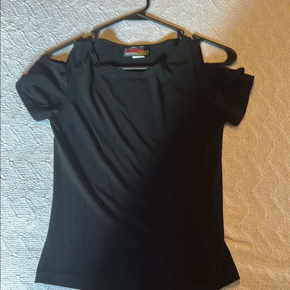 Fashion Bug Black Fitted Cut Out Blouse